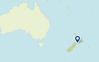 Map showing Wellington, New Zealand