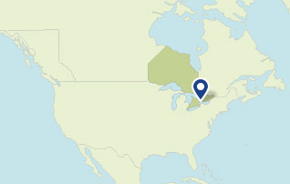 Map showing Ontario, Canada